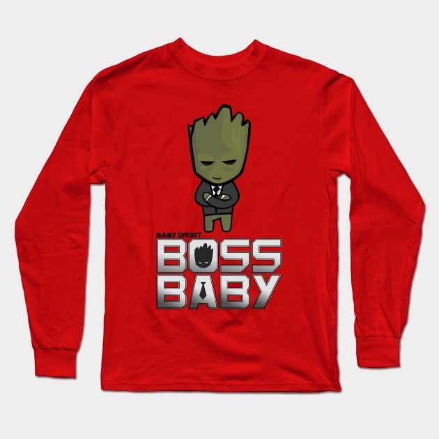 Boss Baby Groot Long Sleeve T-Shirt by Braden4C